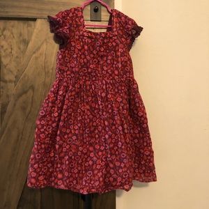 Floral maroon girls dress